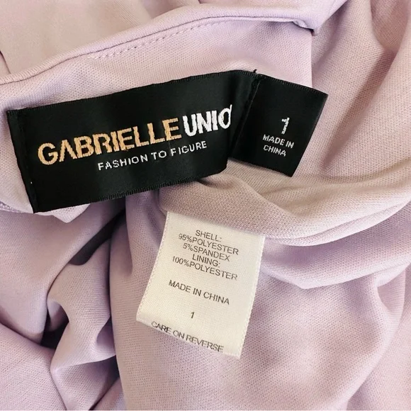 Gabrielle Union Iset Lavender Draped Front Dress Size 1X - Picture 11 of 11